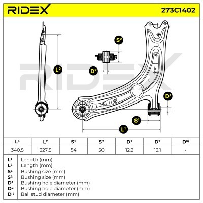 Control Arm RIDEX 273C1402 273C1402 - photo 6
