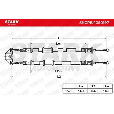 Cable Pull, Parking Brake Stark SKCPB-1050197 SKCPB-1050197 - photo 3