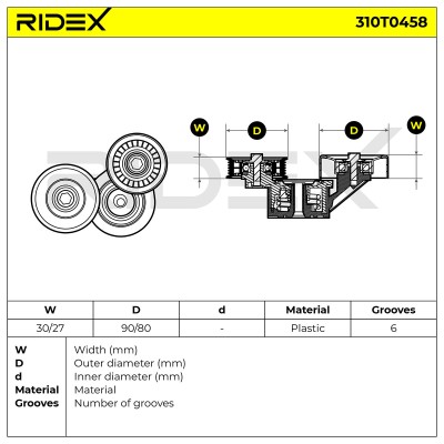Belt Tensioner V-Ribbed Belt RIDEX 310T0458 310T0458 - photo 6