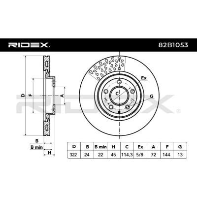 Brake Disc RIDEX 82B1053 82B1053 - photo 3