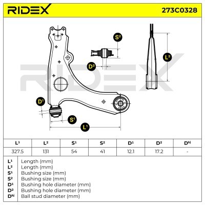 Control Arm RIDEX 273C0328 273C0328 - photo 3