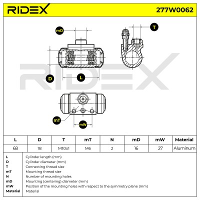 Wheel Brake Cylinder RIDEX 277W0062 277W0062 - photo 6