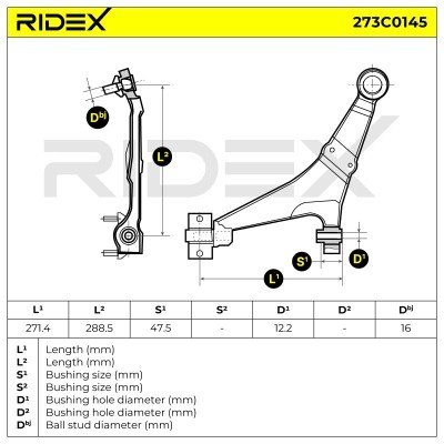 Control Arm RIDEX 273C0145 273C0145 - photo 7