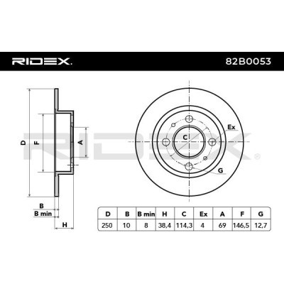 Brake Disc RIDEX 82B0053 82B0053 - photo 4