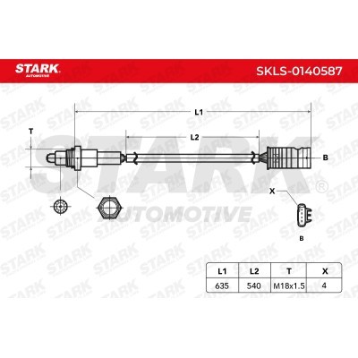 Lambda (Oxygen) Sensor Stark SKLS-0140587 SKLS-0140587 - photo 5