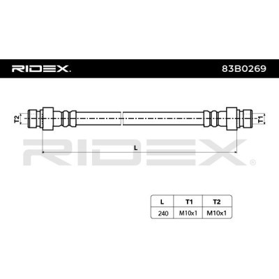 Brake Hose RIDEX 83B0269 83B0269 - photo 3