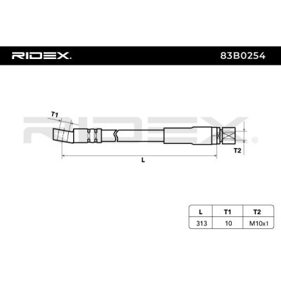 Brake Hose RIDEX 83B0254 83B0254 - photo 3