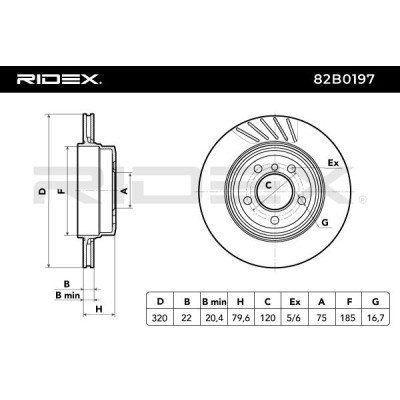 Brake Disc RIDEX 82B0197 82B0197 - photo 6