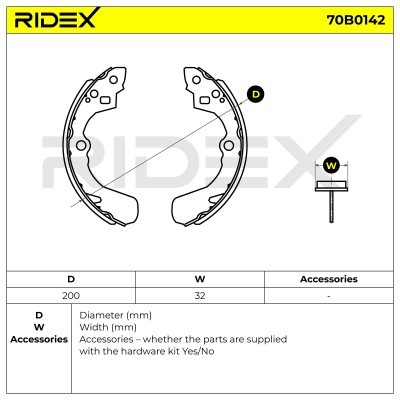 Brake Pads Set RIDEX 70B0142 70B0142 - photo 5