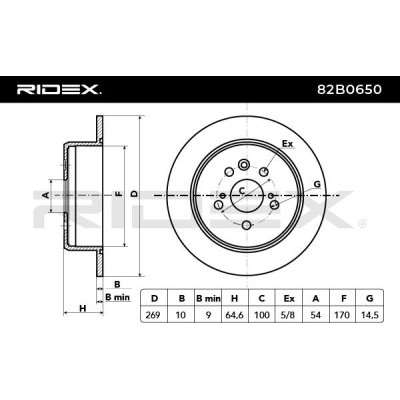 Brake Disc RIDEX 82B0650 82B0650 - photo 3
