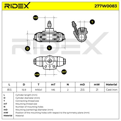 Wheel Brake Cylinder RIDEX 277W0083 277W0083 - photo 9