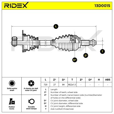 Drive Shaft RIDEX 13D0015 13D0015 - photo 5