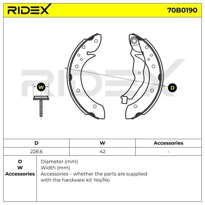 Brake Pads Set RIDEX 70B0190 70B0190 - photo 5