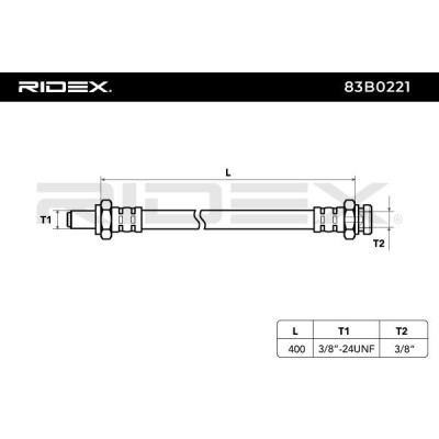 Brake Hose RIDEX 83B0221 83B0221 - photo 3