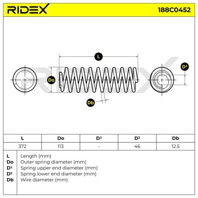 Suspension Spring RIDEX 188C0452 188C0452 - photo 3
