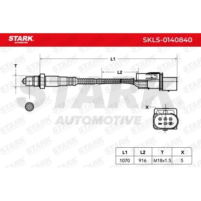 Lambda (Oxygen) Sensor Stark SKLS-0140840 SKLS-0140840 - photo 6