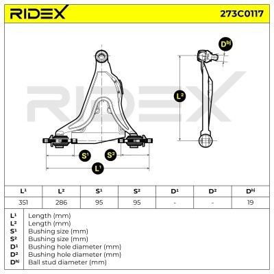 Control Arm RIDEX 273C0117 273C0117 - photo 7