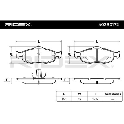Brake Pads Set RIDEX 402B0172 402B0172 - photo 8