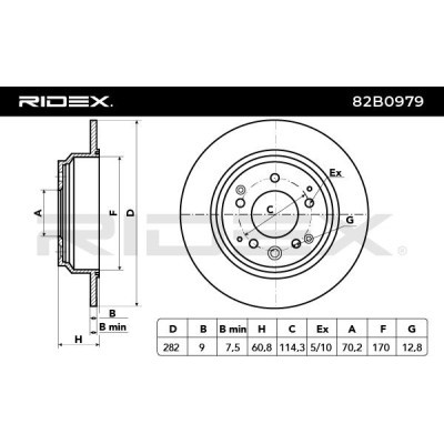 Brake Disc RIDEX 82B0979 82B0979 - photo 3