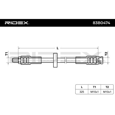 Brake Hose RIDEX 83B0474 83B0474 - photo 6