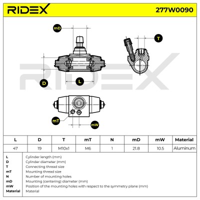Wheel Brake Cylinder RIDEX 277W0090 277W0090 - photo 10