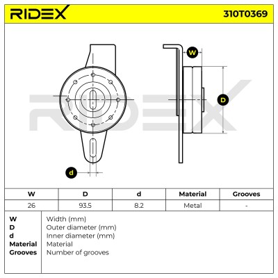 Belt Tensioner V-Ribbed Belt RIDEX 310T0369 310T0369 - photo 6