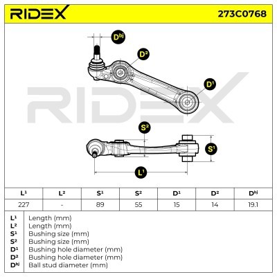 Control Arm RIDEX 273C0768 273C0768 - photo 7