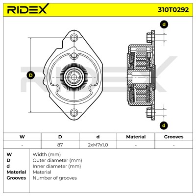 Belt Tensioner V-Ribbed Belt RIDEX 310T0292 310T0292 - photo 6