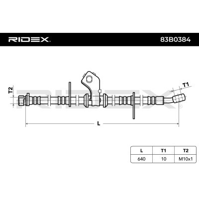 Brake Hose RIDEX 83B0384 83B0384 - photo 3
