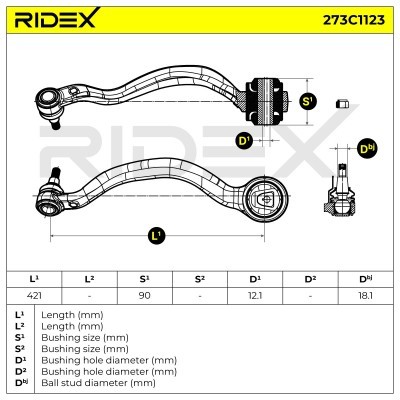 Control Arm RIDEX 273C1123 273C1123 - photo 5