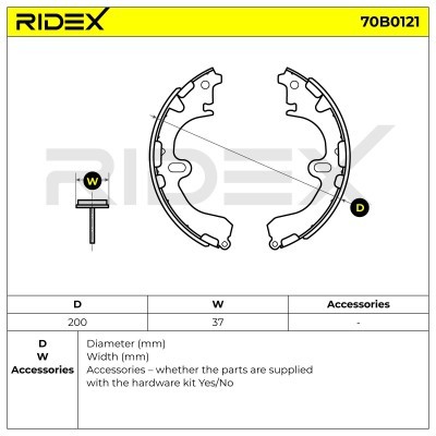 Brake Pads Set RIDEX 70B0121 70B0121 - photo 3