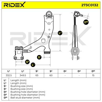 Control Arm RIDEX 273C0132 273C0132 - photo 8