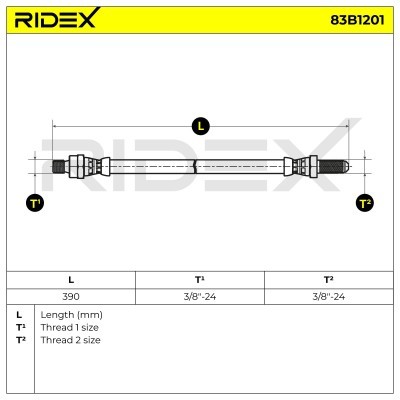 Brake Hose RIDEX 83B1201 83B1201 - photo 5