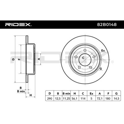 Brake Disc RIDEX 82B0148 82B0148 - photo 4