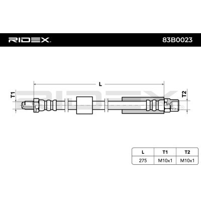 Brake Hose RIDEX 83B0023 83B0023 - photo 3