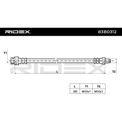 Brake Hose RIDEX 83B0312 83B0312 - photo 3