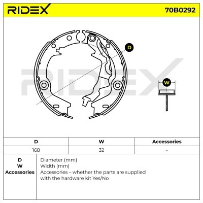 Brake Pads Set RIDEX 70B0292 70B0292 - photo 6