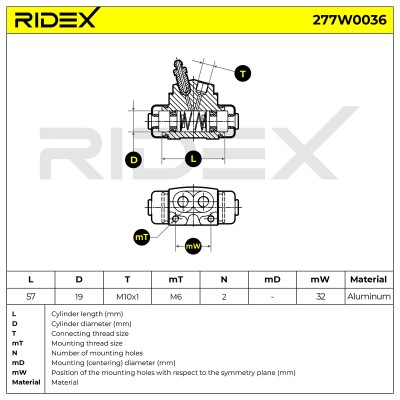Wheel Brake Cylinder RIDEX 277W0036 277W0036 - photo 6