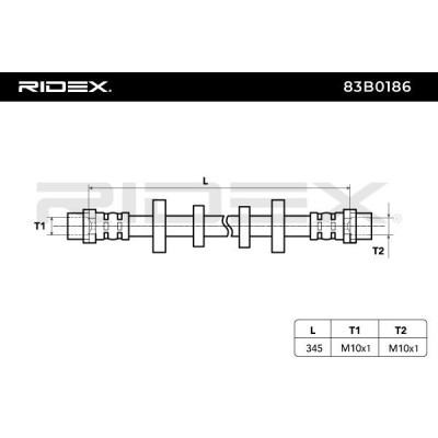 Brake Hose RIDEX 83B0186 83B0186 - photo 3