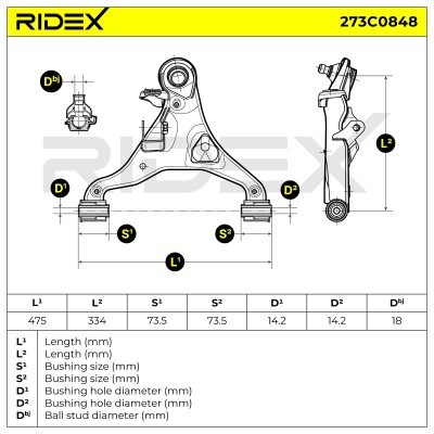 Control Arm RIDEX 273C0848 273C0848 - photo 7
