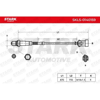 Lambda (Oxygen) Sensor Stark SKLS-0140159 SKLS-0140159 - photo 6