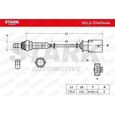 Lambda (Oxygen) Sensor Stark SKLS-0140444 SKLS-0140444 - photo 5