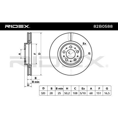 Brake Disc RIDEX 82B0588 82B0588 - photo 4