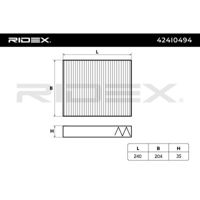 Cabin Air Filter RIDEX 424I0494 424I0494 - photo 3