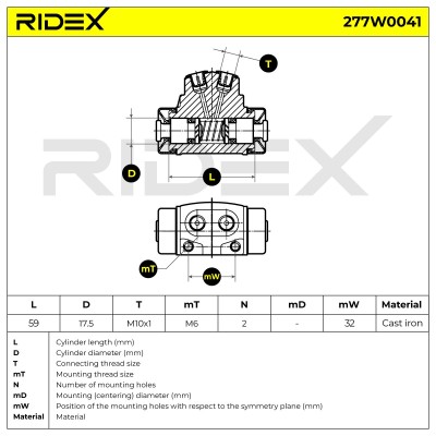Wheel Brake Cylinder RIDEX 277W0041 277W0041 - photo 6