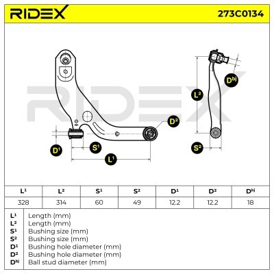 Control Arm RIDEX 273C0134 273C0134 - photo 8