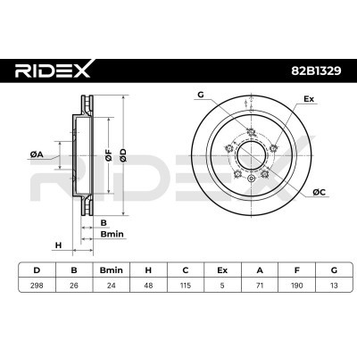Brake Disc RIDEX 82B1329 82B1329 - photo 9
