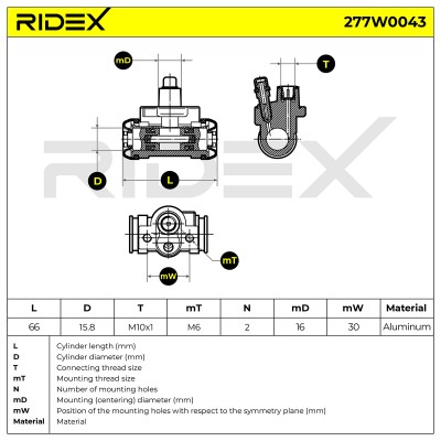 Wheel Brake Cylinder RIDEX 277W0043 277W0043 - photo 8