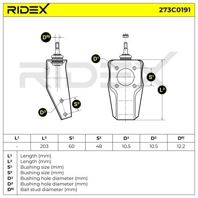 Control Arm RIDEX 273C0191 273C0191 - photo 5