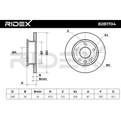 Brake Disc RIDEX 82B1704 82B1704 - photo 7